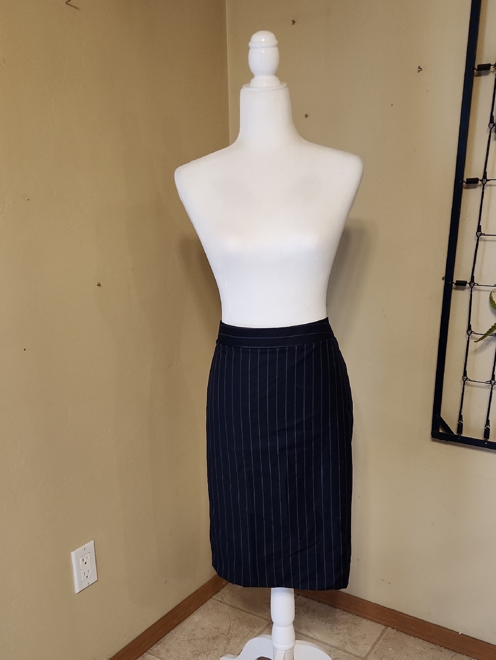 Nwt Brookes Brothers Navy Pinstripe Pencil Skirt
